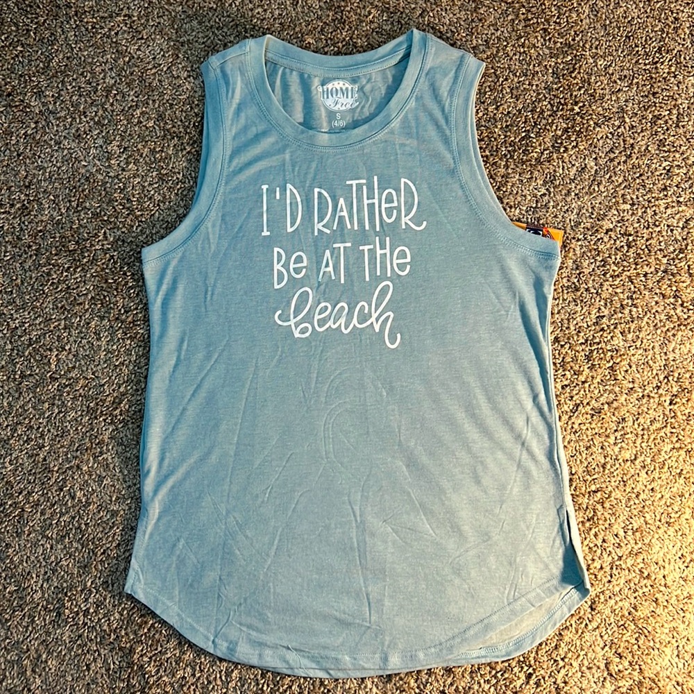 Sleeveless Sky Blue T-shirt